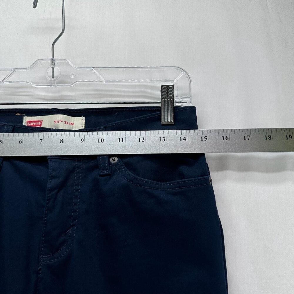 Levi's 511 Slim Pants Youth Boys Sz 14(27x27) Regular Fit Straight Stretch Blue - Picture 10 of 12
